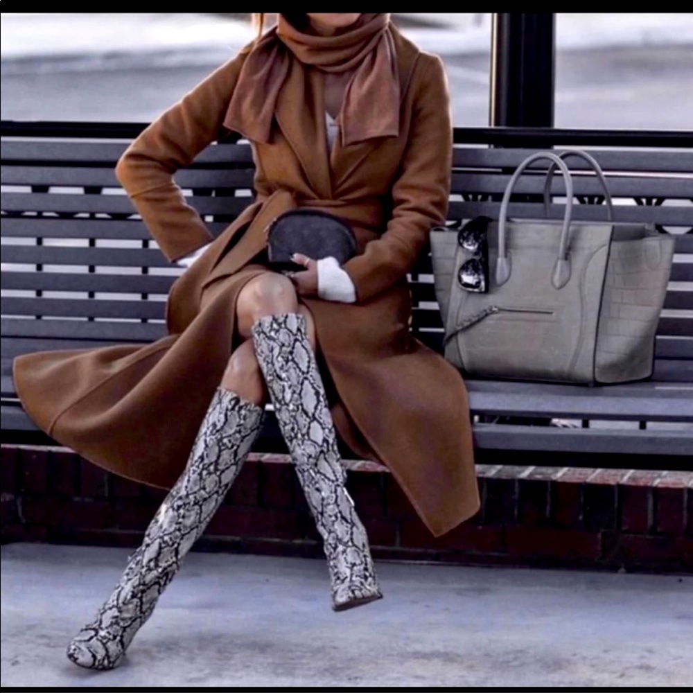 NWT ! Zara Snake heel boots